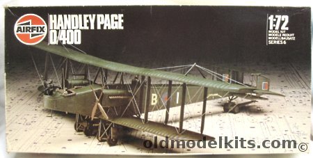 Airfix 1/72 Handley Page 0/400 Bomber, 9 06007 plastic model kit